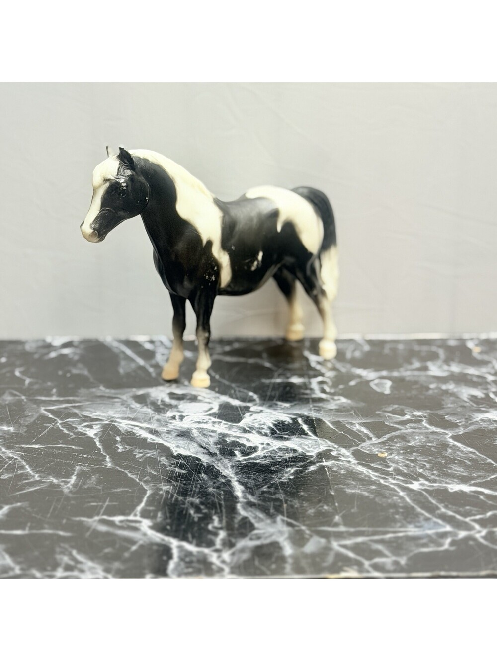 VINTAGE BREYER HORSE - 1960 Shetland Pony -  Black/White Pinto